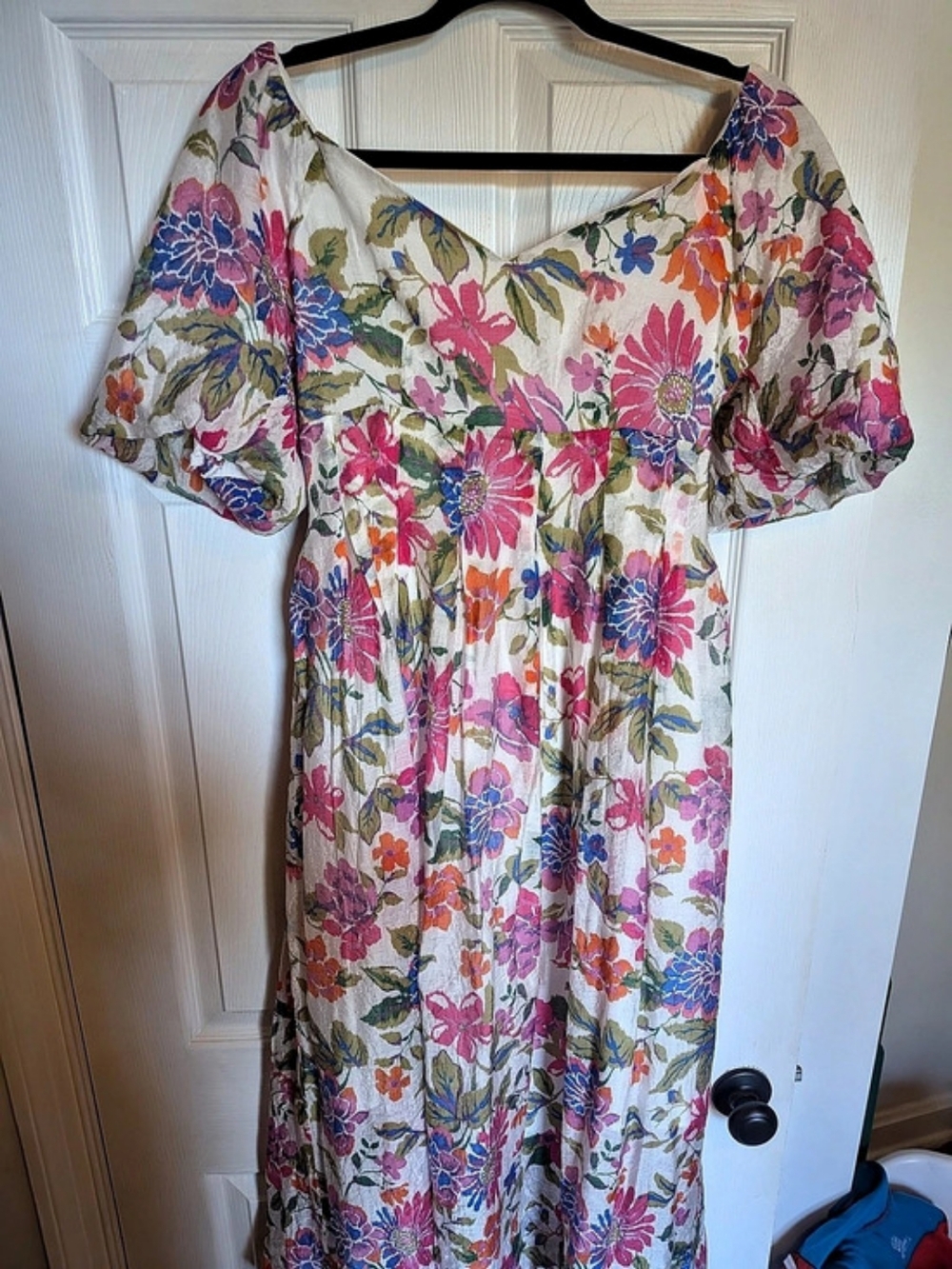 PINCH Floral Maxi Dress in Pink & White Sweetheart Neckline